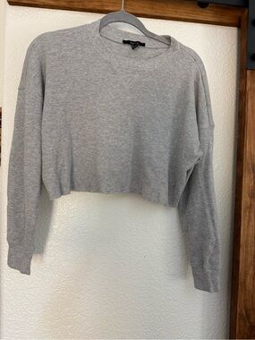 Forever 21 Light Gray Waffle Knit Top